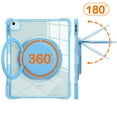 thumbnail image 4 of for iPad Air 13" 2025/2024 Case with Stand & Portable Handle, Protective Clear Shockproof Dropproof Rugged Shoulder Strap Kids Friendly Cover for iPad Pro 12.9" 2022/2021/2020/2018, Lightblue, 4 of 16