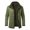 Army Green, variant on Zimjoy Mid Length Jacket for Men Button Front Wide Lapel Collar | Warm Lined Long Length Rancher Overcoat with Pockets | Vintage Aviator Jacket for Fall Winter Wear L