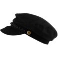 thumbnail image 2 of LAICAIW Men's Summer Cotton Greek Fisherman Sailor Fiddler Driver Hat Flat Cap, 2 of 4