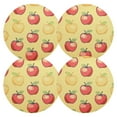thumbnail image 3 of Round Grid Placemat ,One Sizex1, Round Placemat, PVC Plate Mat，15.4 Inch Non-Slip and Heat Resistant, Table Placemat, Dining Room Placemat Red and Yellow Apple, 3 of 7