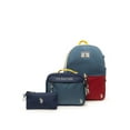 thumbnail image 2 of U.S. Polo Assn. 16" Colorblock Backpack with Lunch Box, Navy, 2 of 8