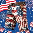 thumbnail image 4 of CONZONE Independence Day Mens Cargo Shorts Patriotic 4Th Of July Shorts For Men Casual Usa Flag Graphic Lightweight Shorts With Pockets, 4 of 5