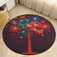 thumbnail image 4 of 4th of July Floral Medallion Round Rug - Small Round Area Rug, Soft Non-Slip Machine Washable Bedroom Mat Indoor Accent Entry Carpet for Office Desk Dorm Hallway, 4 of 6