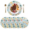 thumbnail image 4 of Round Grid Placemat ,One Sizex4, Round Placemat, PVC Plate Mat，15.4 Inch Non-Slip and Heat Resistant, Table Placemat, Dining Room Placemat Lemon Banana Coconut, 4 of 7
