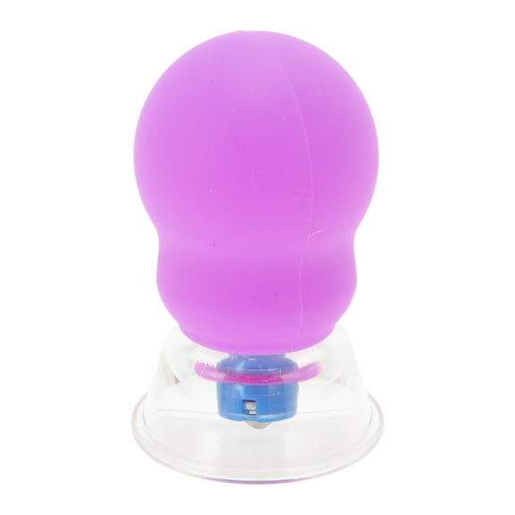 Unique Bargains 1 Pc Portable Cupping Facial Tools for Beauty Parlor 1.18" Purple Silicone Glass