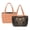 Boho Elephant, variant on Hummingbird Peony Print Reversible Quilted Shoulder Bag – Women's 2-in-1 Handbag, Large Tote for 15" Laptop, Water Bottle, Lightweight for Daily, Orange