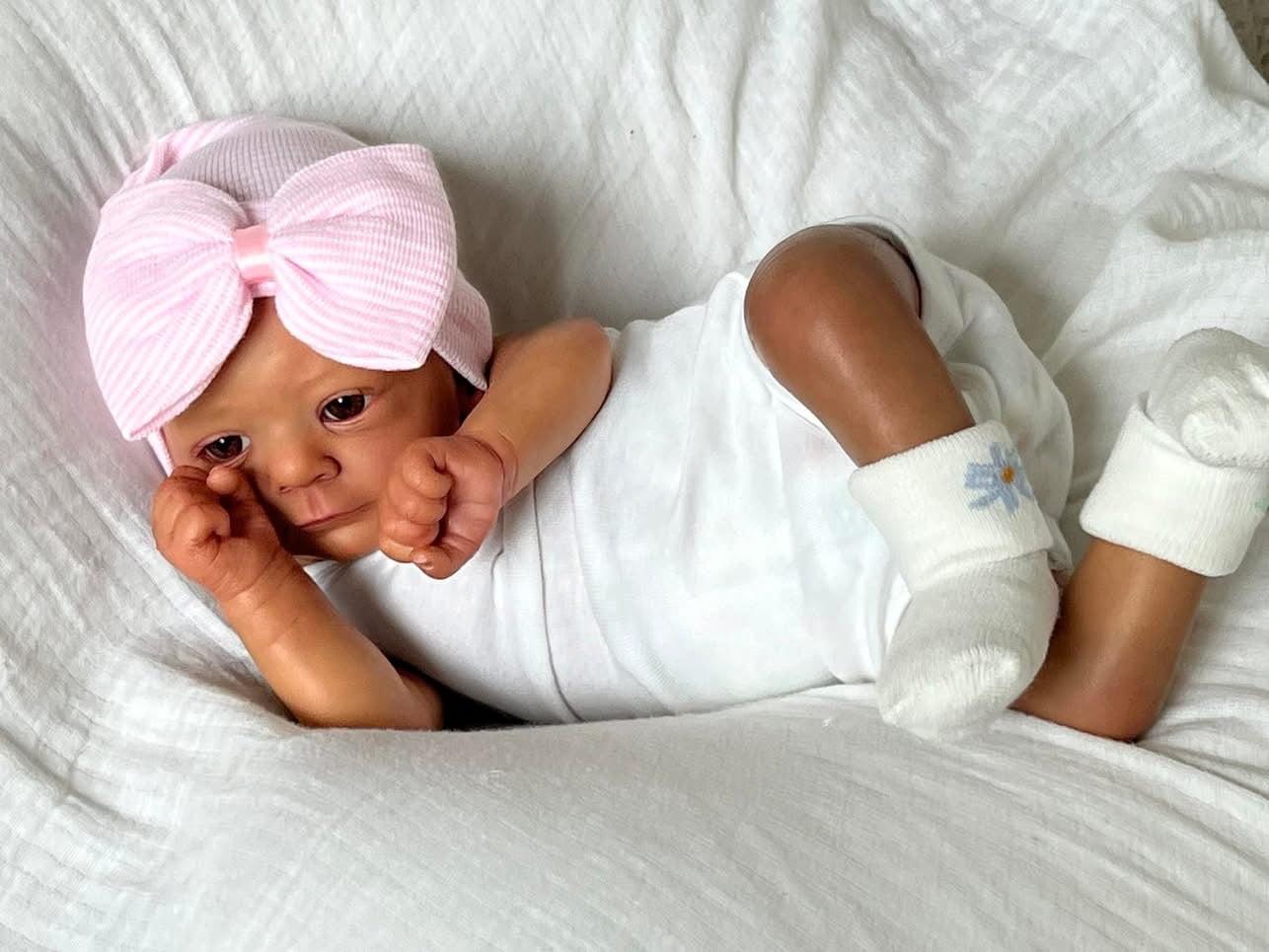 45 cm Warm Reborn Baby Girl Doll Silicone Vinyl Newborn Babies Doll Painted Hair Kids Playmates Birthday Christmas Gift Cute Toy