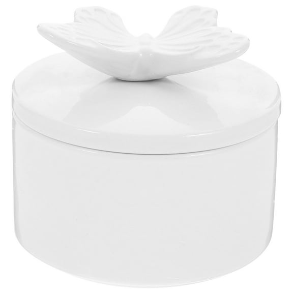 Raindrops Ceramic Jewelry Storage Holder Lidded Earring Necklace Simple Shape Organizer Box