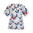 thumbnail image 2 of Uniforme de enfermera con cuello en V para mujer, ideal para spa, cosmetología y peluqueros de mascotas. 2XL, 2 of 9