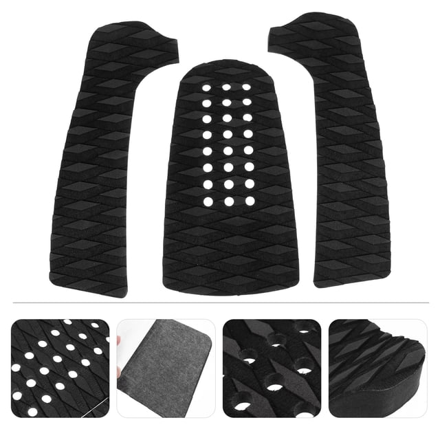 HEANUJJ 3Ud Surfboard Deck Grips Adhesivos Para Máximo Control En Tabla Con Negro