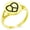 Gold, variant on Stainless Steel Peace & Love Minimalist Oval Top Polished Statement Signet Ring