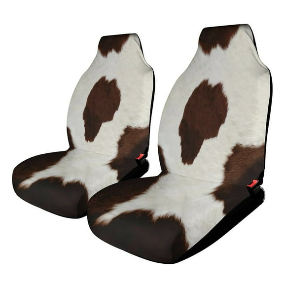 Cow Print Car Seat Covers,Universal Auto Front Seats Protector Fits for Car,SUV Sedan,Truck