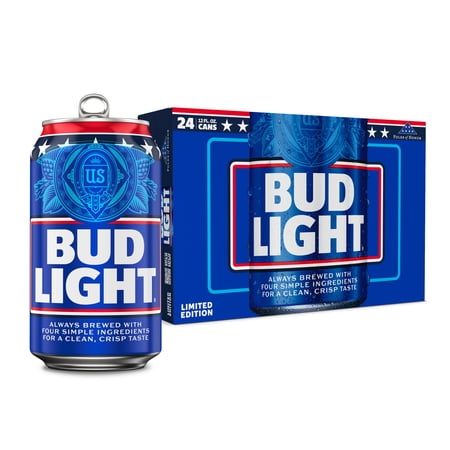 Bud Light American Light Lager Beer 24 pack 12 fl oz Aluminum Cans 4.2% ABV