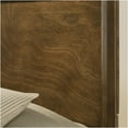 thumbnail image 2 of JERFIT Walnut Full Size Panel Bed Frame with High Headboard, Transitional Style Engineered Wood Platform Bed, Foundation-Free Design, 2 of 6