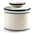 thumbnail image 2 of Norpro White Porcelain Butter Crock Keeper, Blue, Dishwasher Safe, 10 x 8 x 8 Inches, 2 of 5