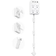 thumbnail image 1 of Power Strip PAEWOK Short de 60 cm con 4 tomas AC y 3 puertos USB, color blanco, 1 of 8