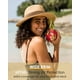 thumbnail image 3 of Sombrero para el sol FURTALK, sombrero de playa de paja Fedora, marrón, 3 of 8