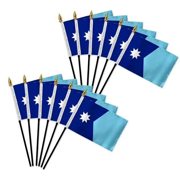 12 pc Minnesota State Stick Flags, 4x6 Inch Mini Stick Flags for Parades, Classrooms, Patriotic Events & Outdoor Décor