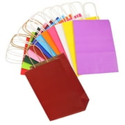 24 Pcs Kraft Paper Packaging Bag Gift Bags Bulk Easter for Christmas Rainbow Goodie Handheld Tote Shopping