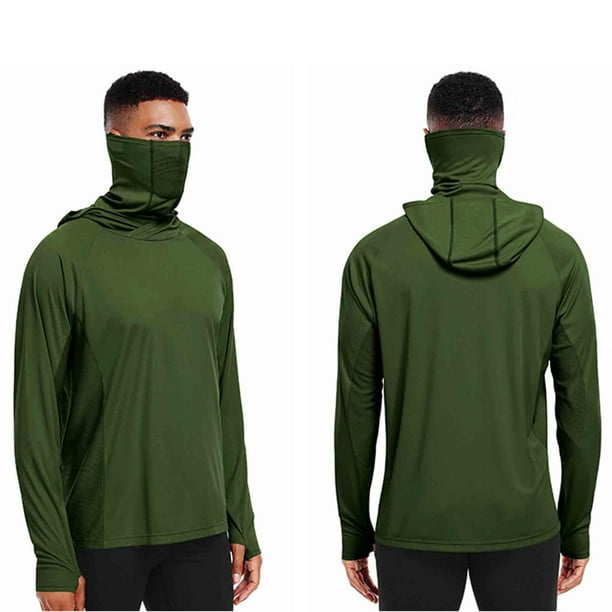 pstuiky Sudadera con capucha de manga larga para hombre, informal, holgada, de color liso, con agujeros para los dedos, de malla, con parches, para deportes