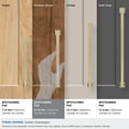 thumbnail image 4 of Amerock Lintel 8-13/16 inch (224mm) Center-to-Center Golden Champagne Cabinet Pull, 4 of 7