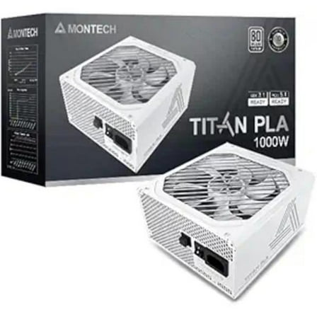 Montech TITANPLA1000WW High-End ATX Gaming Power Supply - 80 Plus & Cybenetics Platinum - Fully Modular - ATX 3.1 & PCIe 5.1 Ready - White