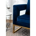 thumbnail image 3 of Roundhill Furniture Lenola Contemporary Upholstered Accent Arm Chair, Blue, 3 of 15