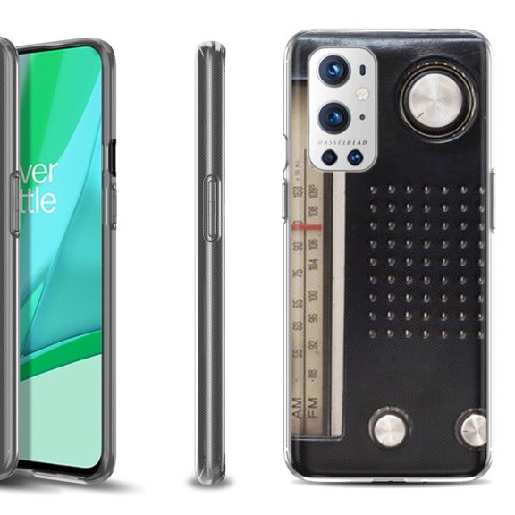 Slim-Fit Flexible TPU Gel Phone Case Compatible with OnePlus 9 PRO 5G, by OneToughShield ® - Vintage Radio