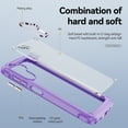 thumbnail image 2 of ELEHOLD Rugged Clear Case for Samsung Galaxy A14 5G 2023 Hybrid Hard PC Crystal Clear Back+Soft TPU Shockproof Design Slim Lightweight Support Wireless Charging - Purple, 2 of 8
