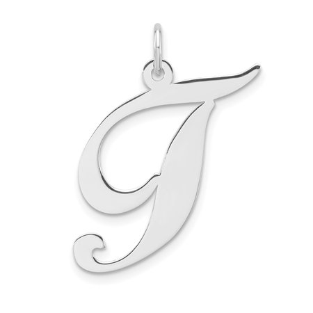 Sterling Silver Initial J Pendant Necklace for Women, Polished Cursive Alphabet Charm, Dainty Monogram Jewelry for Personalized Name or Identity Style