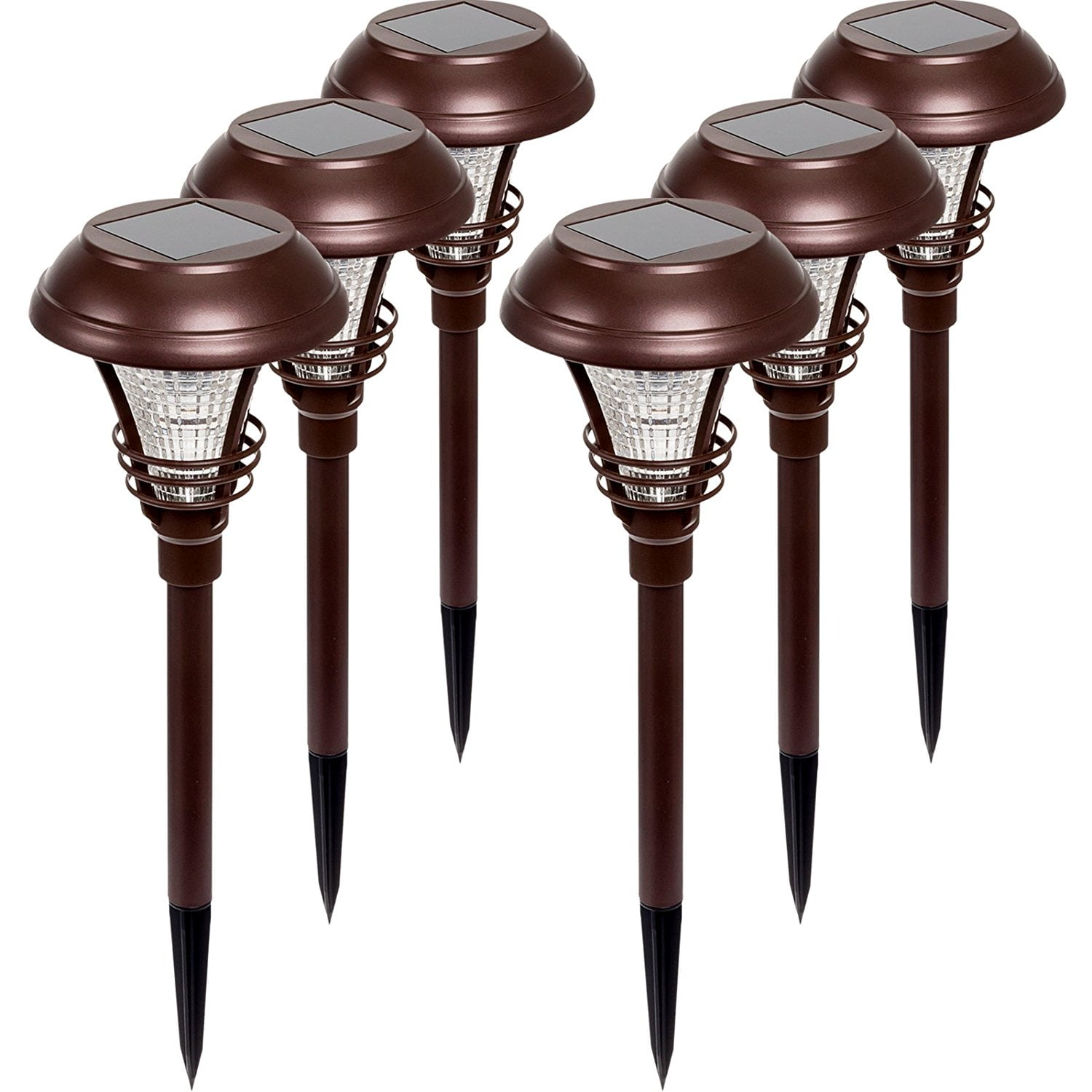 Westinghouse Brown Kenbury Solar Outdoor Garden Pathway Led Stake Westinghouse Brown Kenbury Solar Outdoor Garden Pathway Led Stake Lights 6 Pack Com