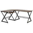 thumbnail image 3 of Scranton & Co 87" L-Shape Computer Desk in Brown, 3 of 3