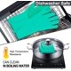 thumbnail image 4 of Guantes mágicos de silicona reutilizables con cepillo de limpieza, herramienta de cocina para limpieza, hogar, lavavajillas, coche, (1 par) (verde), 4 of 5