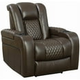 thumbnail image 3 of Home Square 2 Piece Furniture Set with Power Reclining Sofa & Recliner in Brown, 3 of 5