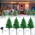 thumbnail image 3 of COCOBELA 4 Set Solar Christmas Tree 80pcs Multicolor LED Christmas Lights for Outdoor Christmas Decorations,Solar Powered Prelit Small Christmas Tree for Outside Pathway Garden Yard Decor, 3 of 10