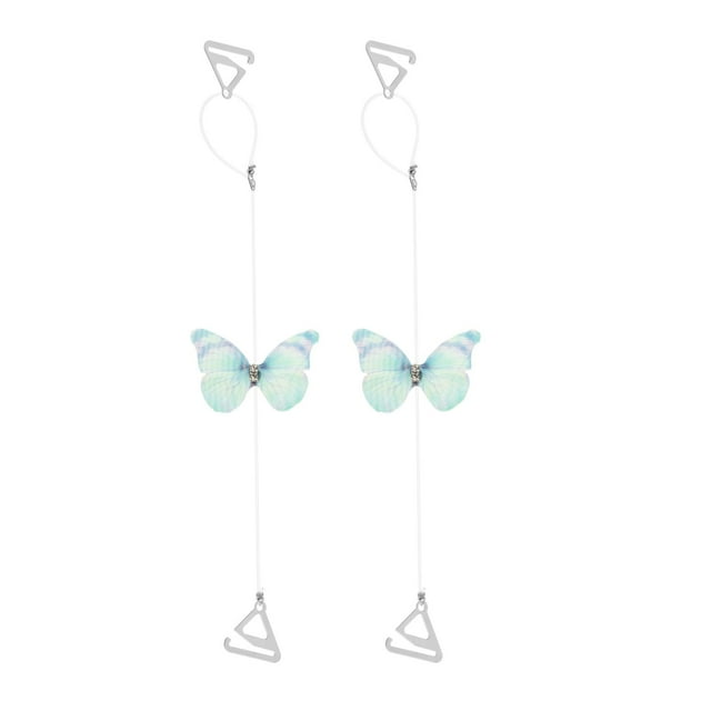 lionlar Soutien-gorge d'Épaule Réglable Invisible Transparent Papillon 1.8cm Bleu