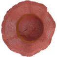 thumbnail image 2 of CoCopeaunts Women Bucket Hat Hollow Out Solid Color Bucket Cap Collapsible Dome Basin Hat with Flower Hatband Ruffled Brim, 2 of 8