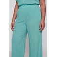 thumbnail image 3 of Women's Plus Size High Waisted Seersucker Wide Leg Pants, 3 of 4