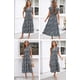 thumbnail image 2 of Vestido largo BLENCOT P220 con cuello en V y manga corta con estampado floral, 2 of 6