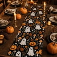 thumbnail image 4 of Halloween Decor Tablecloth Creepy Black Lace Tablecloth for Haunted Fireplace Mantle Window Display 48x96 Inch by Xuniizn, 4 of 7