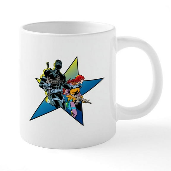 CafePress - G.I. Joe Snake Eyes And Sca - 20 Oz White Ceramic Mega Mug