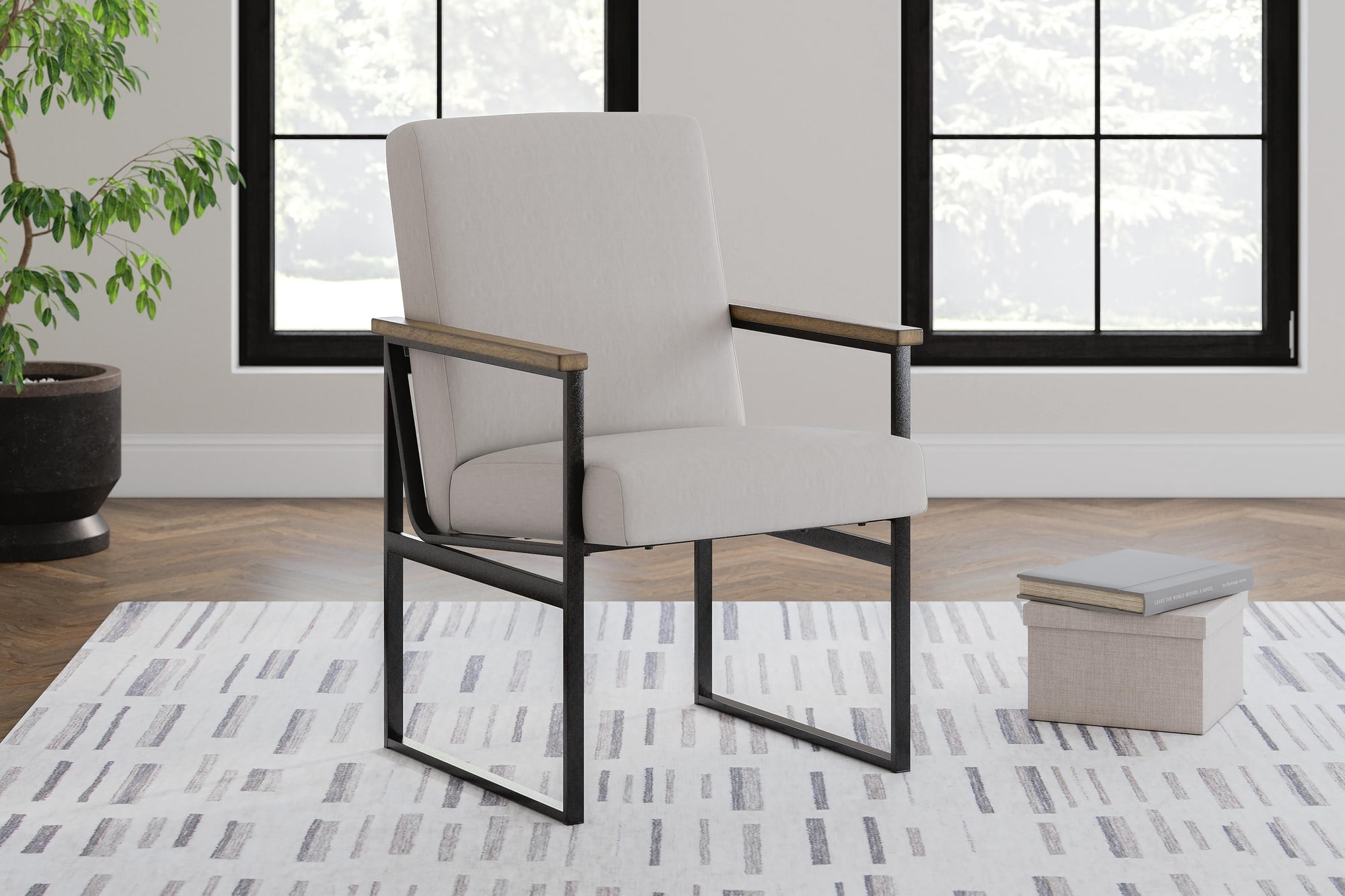 Signature Design by Ashley Montia Home Office Desk Chair, Light Brown