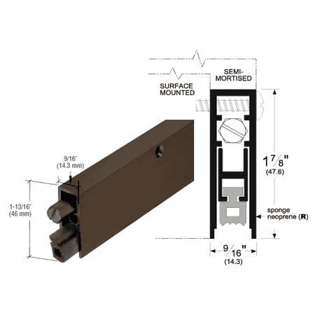 

Dark Bronze Finish Commercial Medium-Duty Automatic Door Bottom for 48 Door