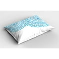 thumbnail image 2 of Ambesonne Mandala Pillow Sham 2 Pack, Wedding Invitation Lace, 30"x20", Sky Blue Pale Blue, 2 of 3