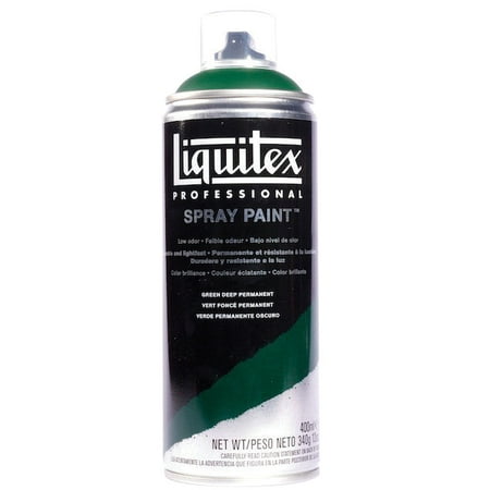 - Liquitex Water Based Professional Spray Paint, 400 ml Aerosol Can, Green Deep Permanent