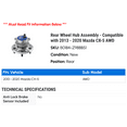 thumbnail image 2 of Rear Wheel Hub Assembly - Compatible with 2013 - 2020 Mazda CX-5 AWD 2014 2015 2016 2017 2018 2019, 2 of 2