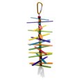 thumbnail image 4 of 5 Pieces Bird Toys Set Parrot Swing Toy Colorful Chewing Hanging Swing Perch Rattan Ball for Conure Finch Mynah Lovebird, 4 of 10