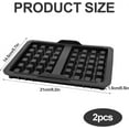 thumbnail image 2 of Tutuviw 2Pcs Silicone Waffle Maker Mold,2 Cavities Nonstick Silicone Mold Set,Waffle Cookie Molds,Chocolate Molds,Preparation of Belgian Waffles,Silicone Mold for Cake Baking Candy,Black, 2 of 7