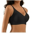 thumbnail image 2 of Qylux Women's Wireless Bra - Full Coverage Seamless Soft Support Bra,Comfortable T-Shirt Bra for Everyday Wear,Black,(S-2XL), 2 of 7