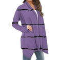 thumbnail image 5 of hotojiny Plus Size Cardigans for Women Soft Lightweight Striped Open Front Fall Coat Trendy Long Sleeve Flowy Cardigan, 5 of 6